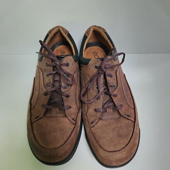 Ecco Brown Leather Shock Point Lace Up Oxford Size 47(12.5) main image 7